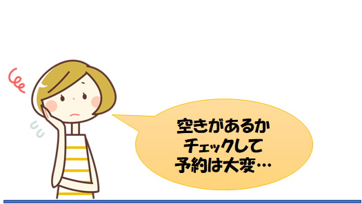 施設を予約するのは手間がかかります